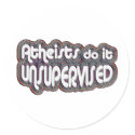 Atheists Do It Unsupervised stickers by GodlessGifts Atheists Do It Unsupervised stickers