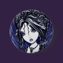 Athena Cute Dark Elegant Faery Button buttons