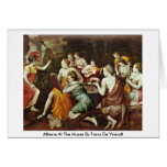 Athene At The Muses By Frans De Vriendt Greeting Card