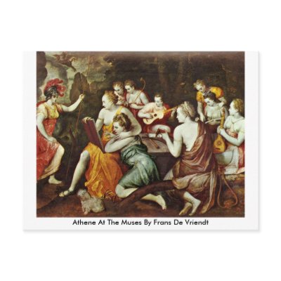 Athene At The Muses By Frans De Vriendt Post Card by artpaintings