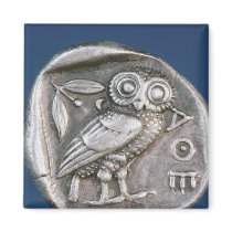 Athenian tetradrachma fridge magnets