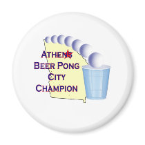 Athens Beer Pong Champion magnets by bartstshirts Athens Beer Pong Champion magnets