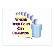 Athens Beer Pong Champion Post Cards