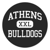 Athens - Bulldogs - High School - The Plains Ohio Round Sticker
