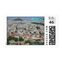 Athens Greece stamp design