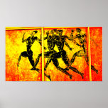Athens Marathon Orange Print