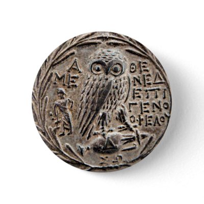 Athens Silver Tetradrachm Button by ShovelTest