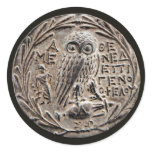 Athens Silver Tetradrachm Round Stickers
