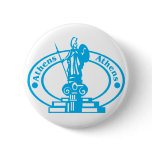 Athens Stamp Pinback Button