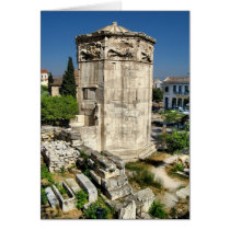 Athens tower greeting card