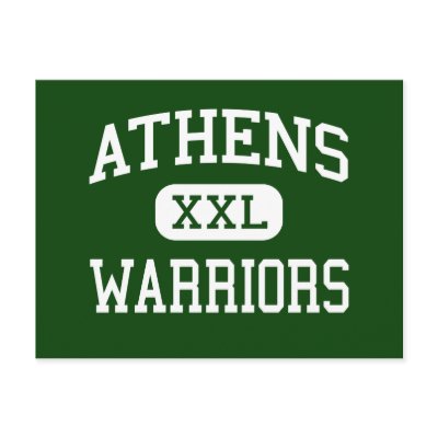 Athens - Warriors - High School - Athens Illinois Post Cards by customteamsportswear
