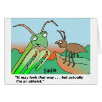 Athiest praying mantis cards