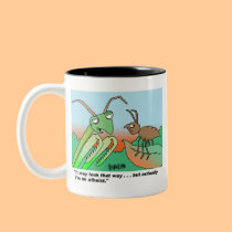 Athiest praying mantis mugs