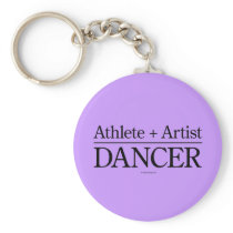 Athlete + Artist = Dancer keychains