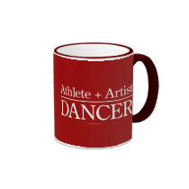 Athlete + Artist = Dancer mugs