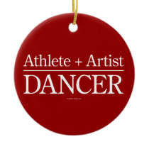Athlete + Artist = Dancer ornaments