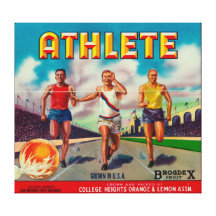 Athlete Brand Citrus Crate Label Canvas Prints