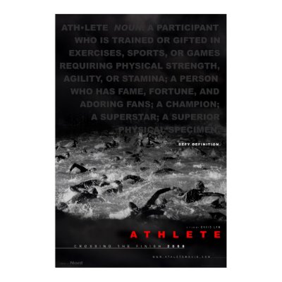 ATHLETE Movie Teaser Poster - Triathlon by athletemovie