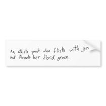 Athlete Poet bumper stickers