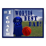 Athletes Worlds Best Dad & #1 Coach Greeting Card