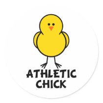 Athletic Chick stickers by chicktshirts8 Athletic Chick stickers