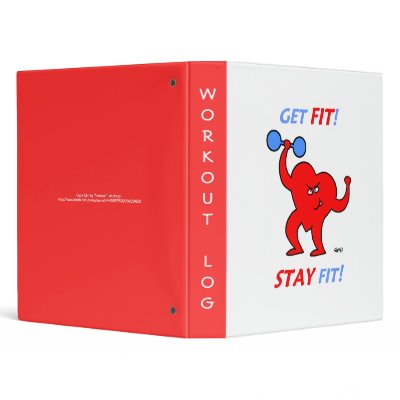 Athletic Fitness Exercise or Workout Log Binder by Swisstoons