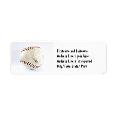 Athletic Softball Team Player Return Address Labels by CountryCorner