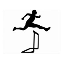 Athletics - Hurdles Post Card
