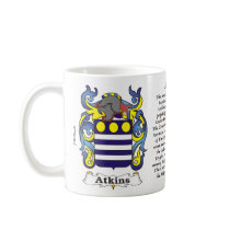Atkins Family Coat of Arms mug by NemethArt Atkins Family Coat of Arms mug