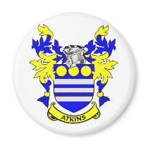 ATKINS Family Crest Fridge Magnets