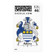 Atkins Family Crest Postage Stamp