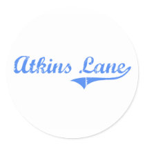 Atkins Lane Massachusetts Classic Design Round Sticker
