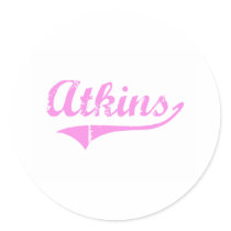 Atkins Last Name Classic Style Sticker