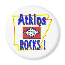Atkins Rocks ! (blue) Magnet