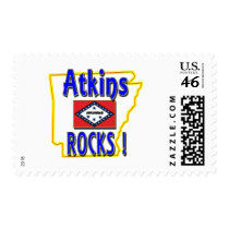 Atkins Rocks ! (blue) Postage Stamp