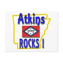 Atkins Rocks ! (blue) postcards by ArkansasDotCom Atkins Rocks ! (blue) postcards