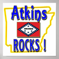 Atkins Rocks ! (blue) Poster