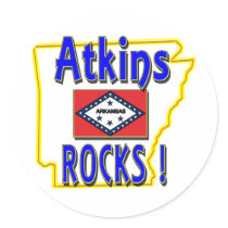 Atkins Rocks ! (blue) Sticker