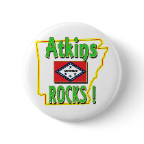 Atkins Rocks ! (green) buttons by ArkansasDotCom Atkins Rocks ! (green) buttons