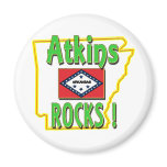 Atkins Rocks ! (green) Refrigerator Magnets