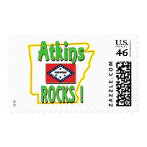 Atkins Rocks ! (green) postage by ArkansasDotCom Atkins Rocks ! (green) postage