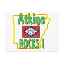 Atkins Rocks ! (green) postcards by ArkansasDotCom Atkins Rocks ! (green) postcards