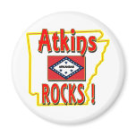 Atkins Rocks ! (red) Refrigerator Magnets