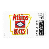 Atkins Rocks ! (red) postage by ArkansasDotCom Atkins Rocks ! (red) postage