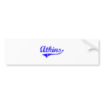 Atkins Surname Classic Style Bumper Sticker