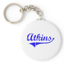 Atkins Surname Classic Style Key Chain