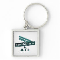 ATL Peachtree Signs Key Chains
