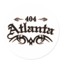 Atlanta 404 round stickers