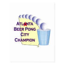 Atlanta Beer Pong Champion Post Cards