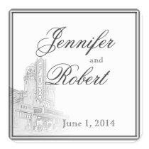 Atlanta Destination Wedding Envelope Seal Square Sticker